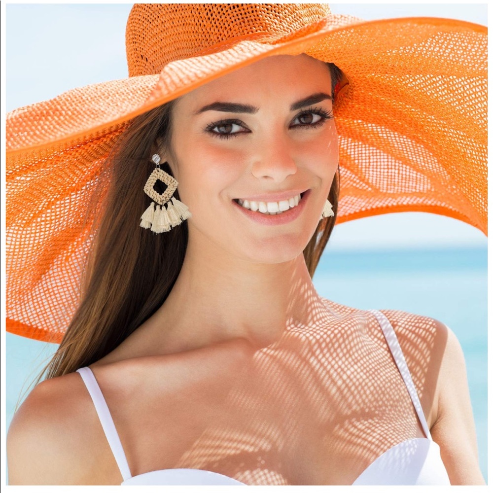 Handmade Bohemian Rattan Tassle Earrings
